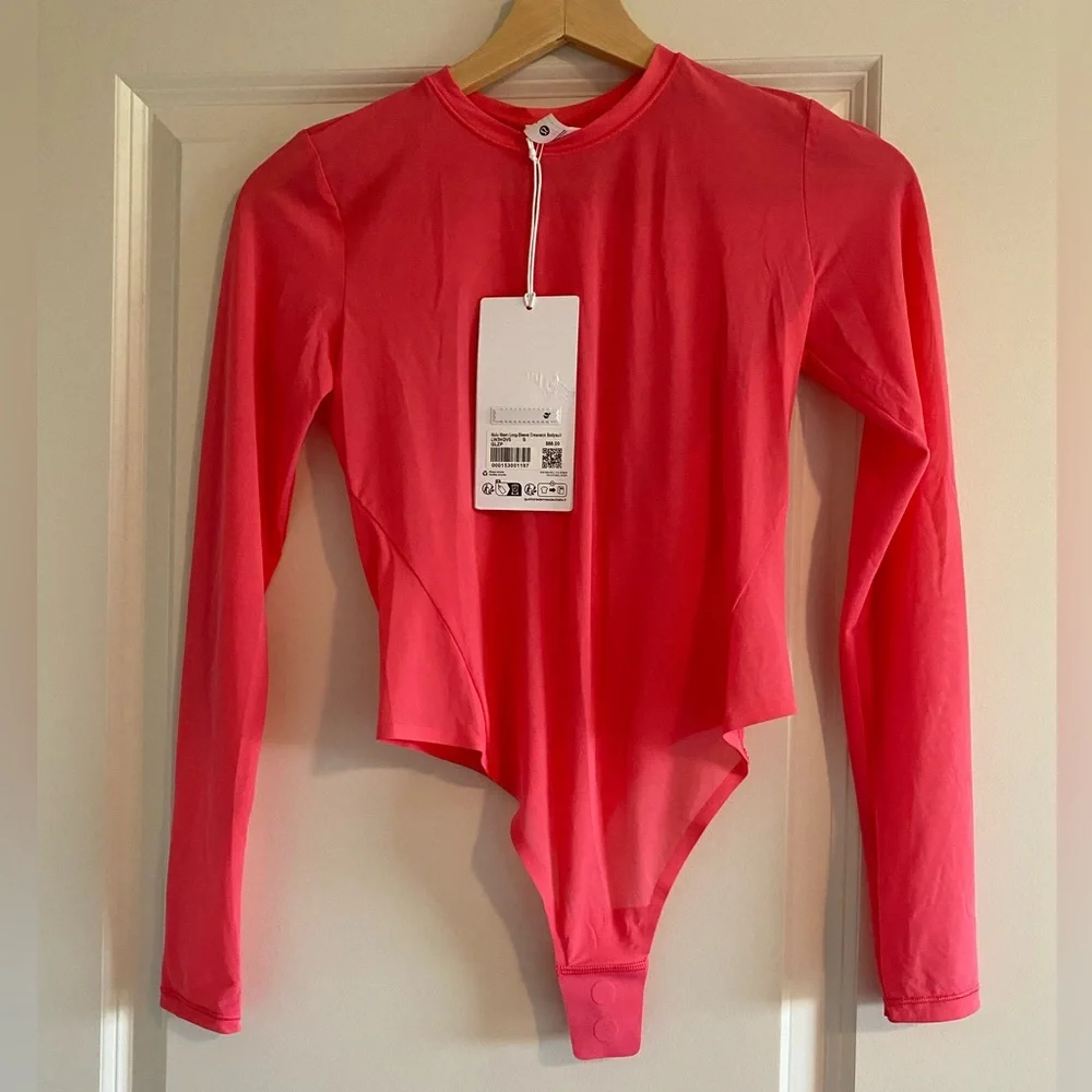 Lululemon Wundermost Nulu Mesh Long-Sleeve Crewneck Bodysuit S GLZP New